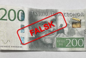 Lund - falska 200-kronorssedlar